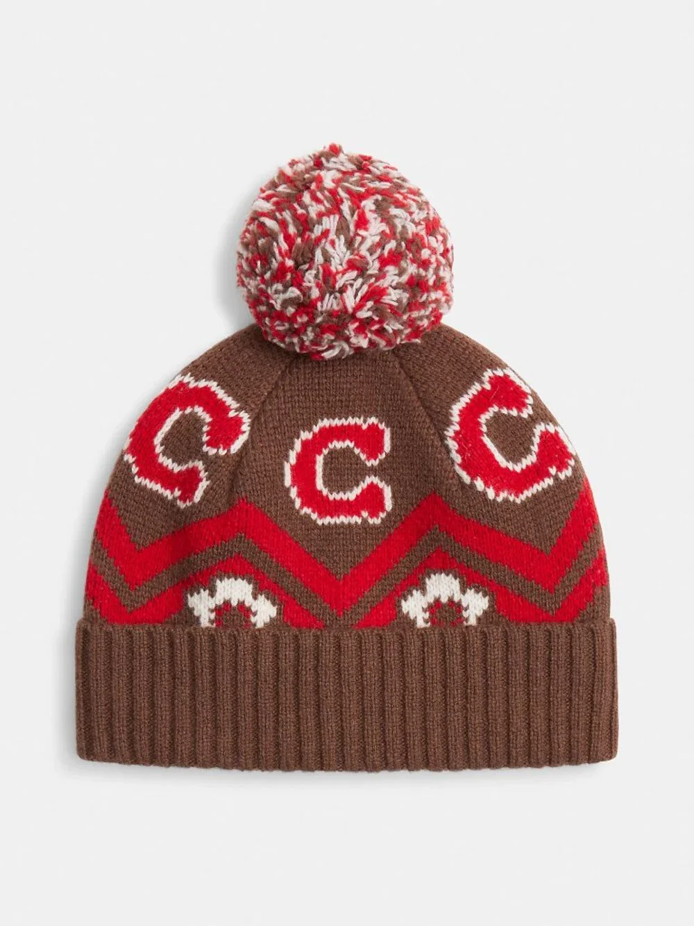 Coach Fair Isle Print Knit Beanie